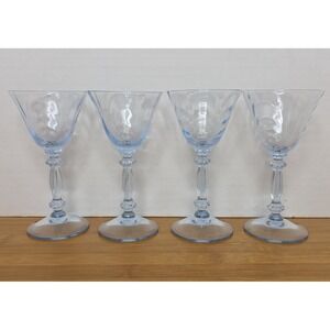 4 Rare Cambridge Glasses Caprice Moonlight Blue Wine/cordial #300 2.5oz USA Ohio